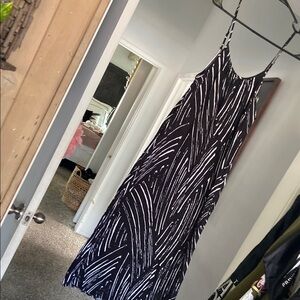 Merona Black and White Patterned Maxi Dress